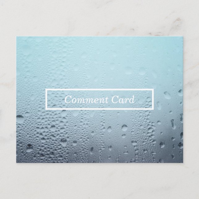 steamed glass comment card (Front)