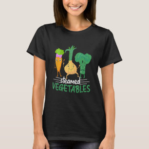 Steamed Vegetables Vegetarian Vegan Food Graphic T-Shirt