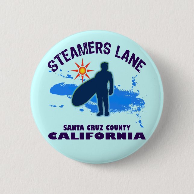 STEAMERS LANE 2 INCH ROUND BUTTON (Front)