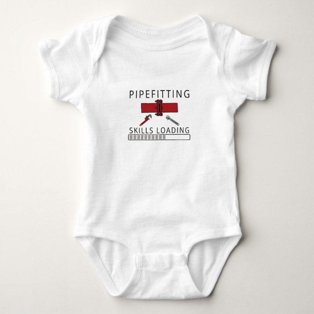 Steamfitter Pipefitting Skills Loading Pipefitter Baby Bodysuit (Front)