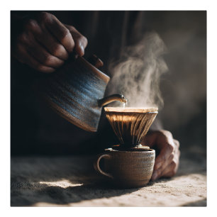 Steaming Ceramic Pour Over Photo Print