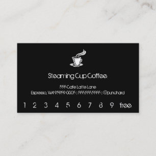 Steaming Cup Punch-Card / Loyalty Card