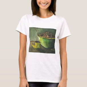 Steaming Morning Cup of Coffee Bowl Coffee Beans T-Shirt