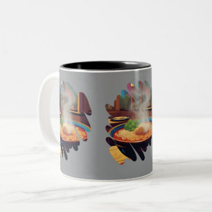 Steaming Noodles Bliss Two-Tone Coffee Mug