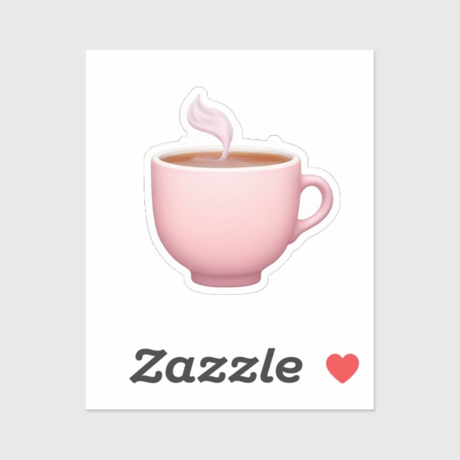 Steaming Pink Teacup Emoji  (Sheet)