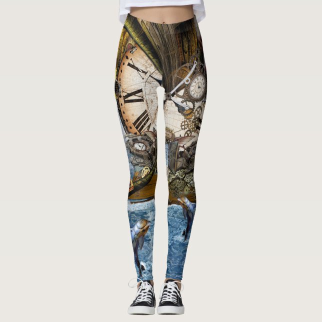 Steamplunk design leggings (Front)