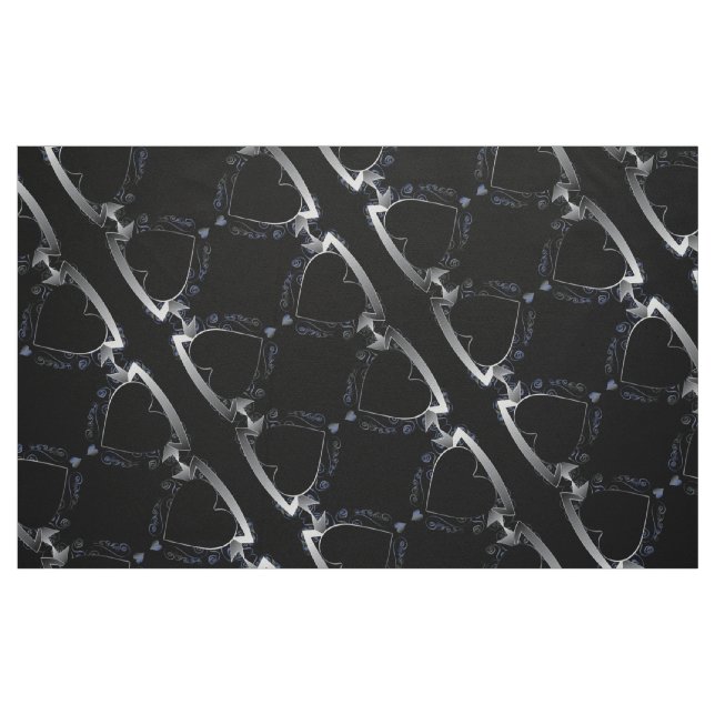 Steampunk 3D Black Heart Series Fabric (Fat Quarter)