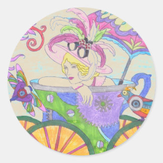 Steampunk 8 Soap Dispenser and Toothbrush Holder Classic Round Sticker