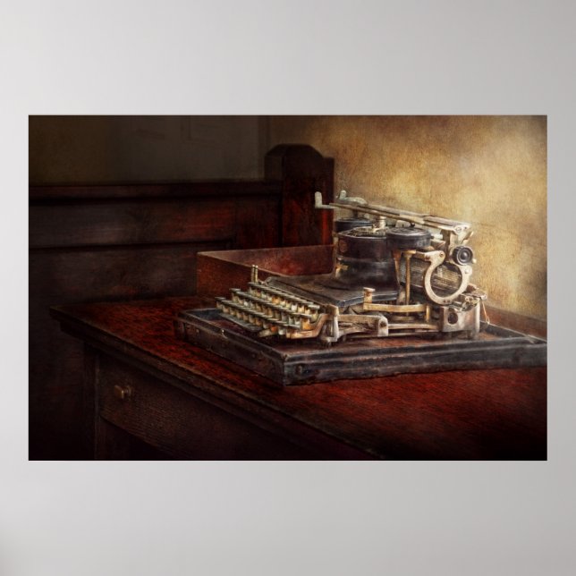 Steampunk - A crusty old typewriter Poster (Front)