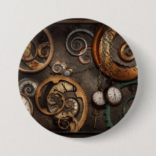 Steampunk - Abstract - Time is complicated 3 Inch Round Button
