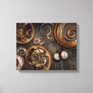 Steampunk - Abstract - Time is complicated Canvas Print