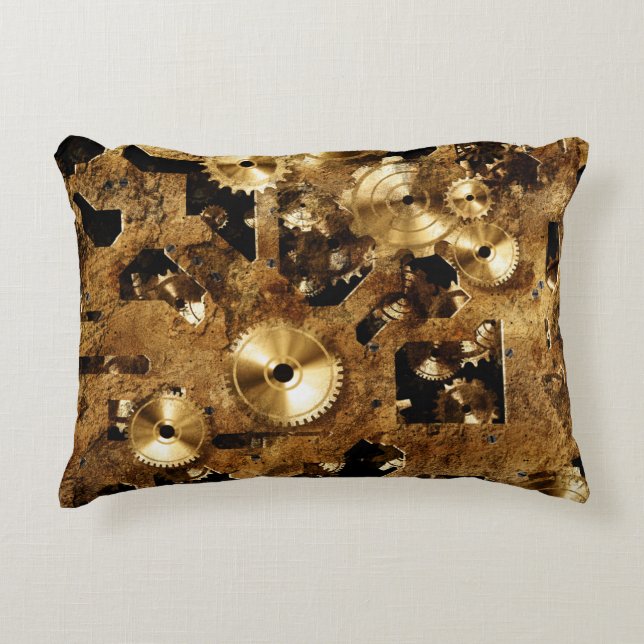 Steampunk Accent Pillow (Front)