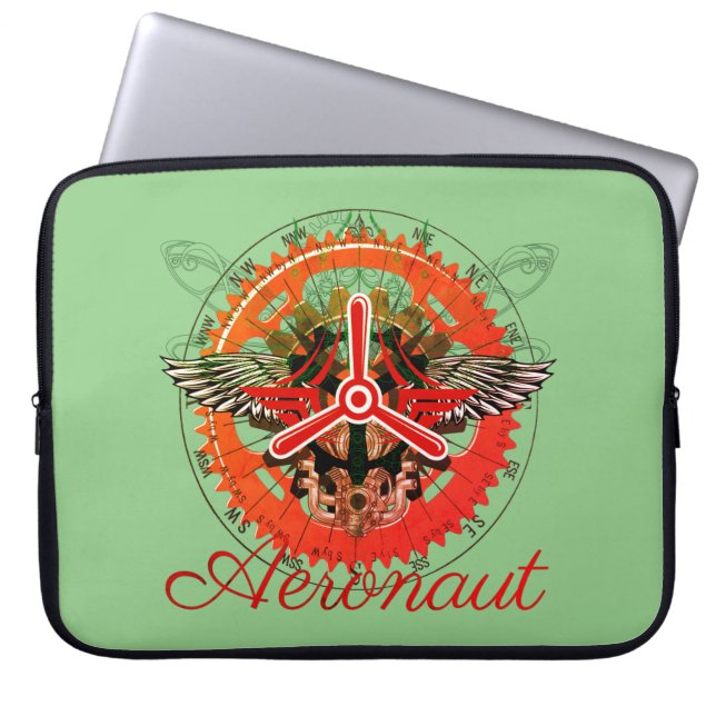 Steampunk Aeronaut, celestial mechanics Laptop Sleeve (Front)