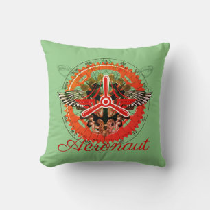 Steampunk Aeronaut, celestial mechanics Throw Pillow