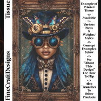 Steampunk African American Woman CM7 Decoupage