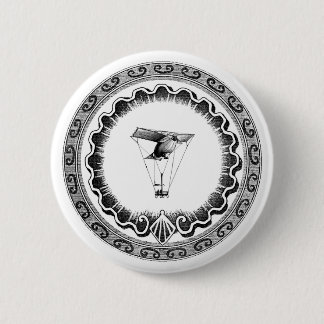 Steampunk Airship Flying Blimp 2 Inch Round Button