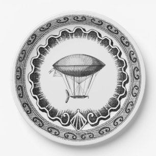 Steampunk Airship Paper Plate