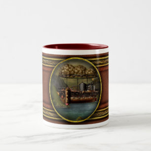Steampunk - Airship - The original Noah's Ark Two-Tone Coffee Mug