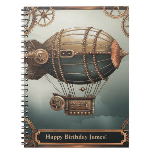 Steampunk Airship Vintage Adventure Design Notebook