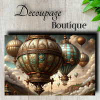 Steampunk Airships Decoupage