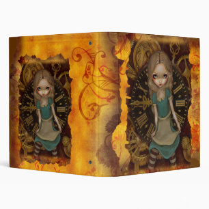 Steampunk Alice in Wonderland:  Alice in Clockwork Binder