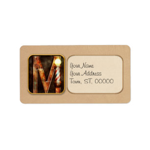 Steampunk - Alphabet - M is for Moustache Label