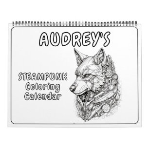 Steampunk Animals Coloring Calendar