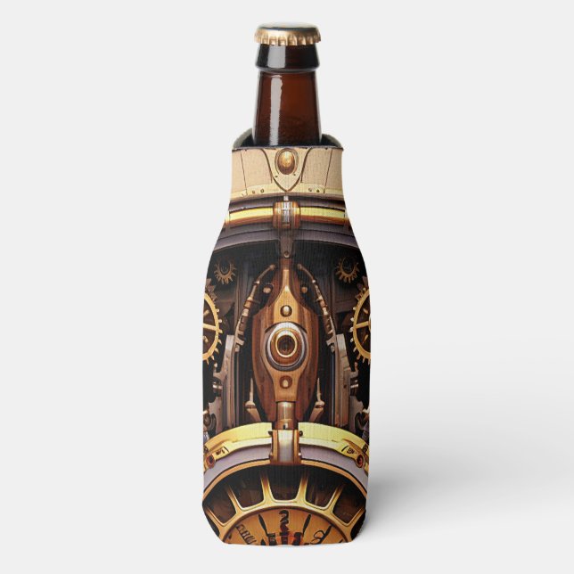 Steampunk Art Bottle Cooler (Bottle Front)