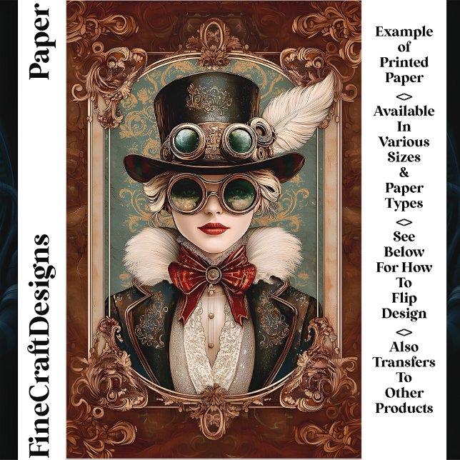 Steampunk / Art Nouveau Femme CM8 Papier à papier  (Créateur téléchargé)