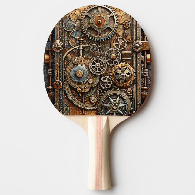 Steampunk Art Ping Pong Paddle (Front)