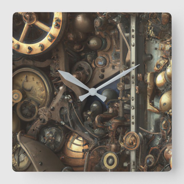 Steampunk Art Wall Clock (Front)