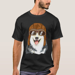Steampunk aviator Siberian Husky Alaskan Malamute T-Shirt