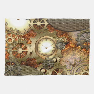 Steampunk, awesome steampunk design kitchen towel