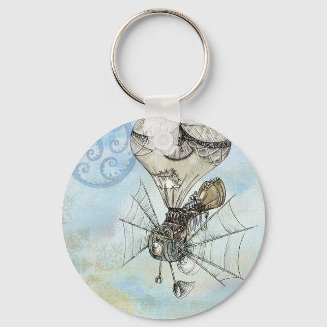 steampunk balloon keychain (Front)