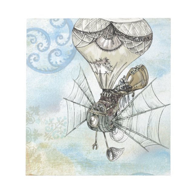 steampunk balloon notepad (Front)