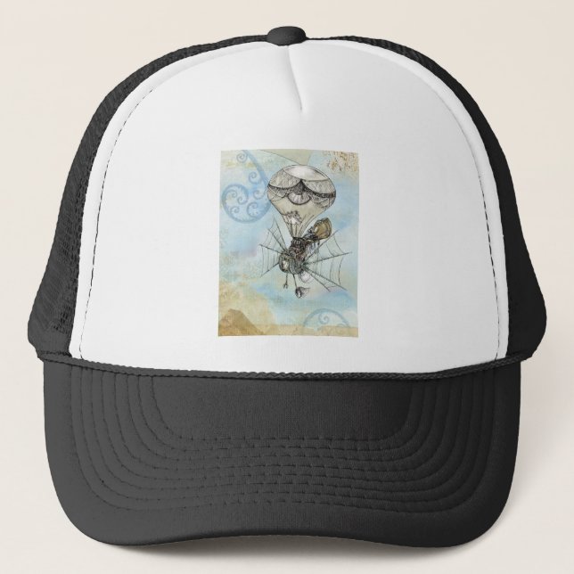 steampunk balloon trucker hat (Front)