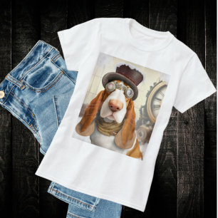 Steampunk Basset Hound T-Shirt