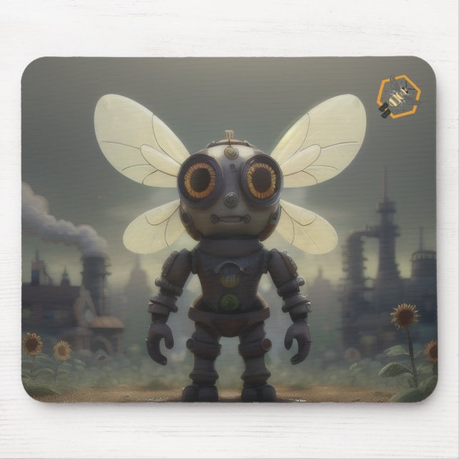Steampunk Bee Mousepad Bob's Bees (Front)