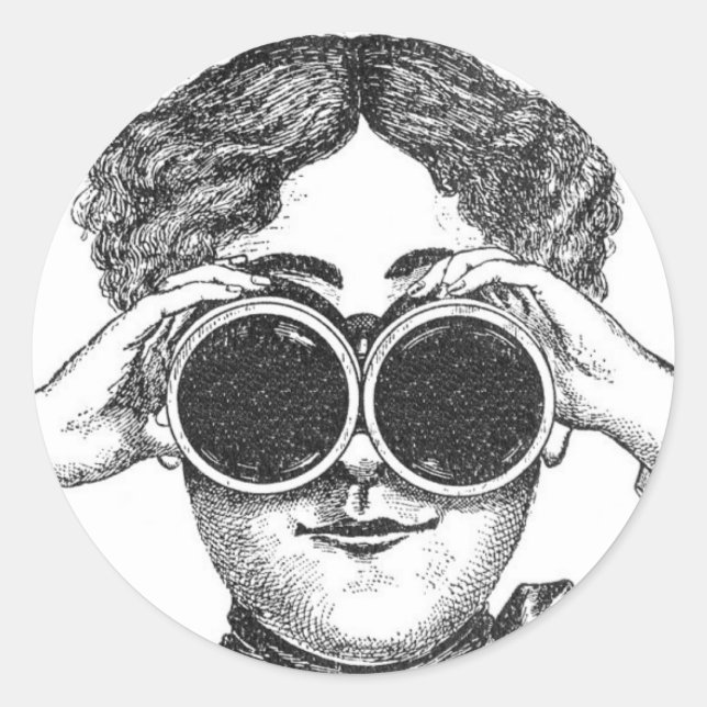 Steampunk Binoculars Sticker (Front)