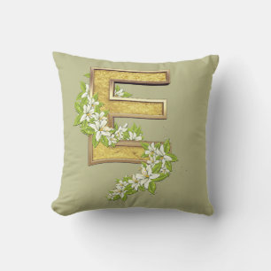 Steampunk-Birthday-Capital- letter Throw Pillow