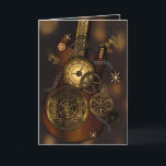 Steampunk Birthday Grandson Metal Gears Guitar Card<br><div class="desc">A mysterious and dark Steampunk birthday greeting that includes,  a clock,  guitar,  chains,  gears,  wheels,  wings and more.  If you want a card with a bit of a edge to it,  then this one is for you.</div>