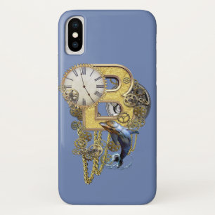 Steampunk birthday letter B iPhone X Case