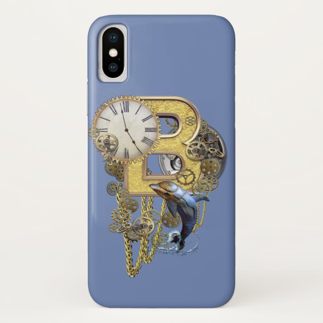 Steampunk birthday letter B Case-Mate iPhone Case (Back)