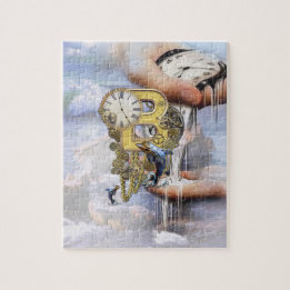 Steampunk Birthday letter B Jigsaw Puzzle