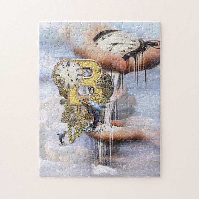 Steampunk birthday letter B Jigsaw Puzzle (Vertical)