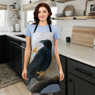 Steampunk Black Raven Apron