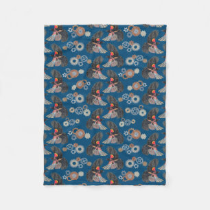 Steampunk Blackbird Fleece Blanket