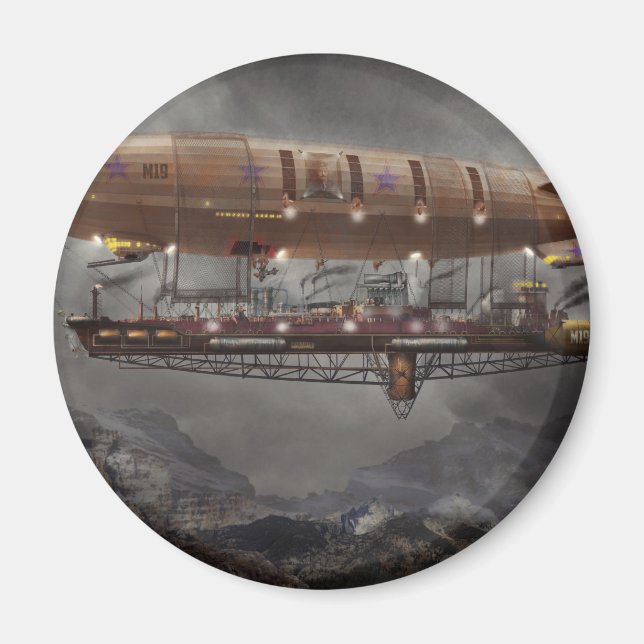 Steampunk - Blimp - Airship Maximus Magnet (Front)