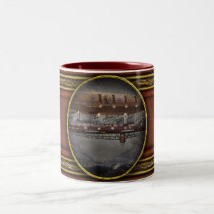 Steampunk - Blimp - Airship Maximus Two-Tone Coffee Mug