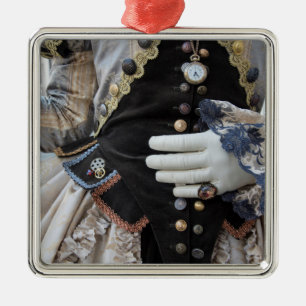 Steampunk bodice, Carnival, Venice Metal Ornament